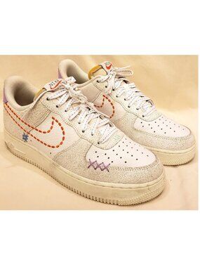 Nike Women's Sneakers Air Force 1  Size- 9.5 White/Purple